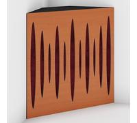 2 Pack - Acoustic Bass Trap "Pulse-F" with Velvet Fabric for mount in corner under the ceiling | Recording Studio Treatments | Size: 50x50x10cm (Cherry-Burgundy, Pulse-100mm)