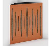 2 Pack - Acoustic Bass Trap "Pulse-F" with Velvet Fabric for mount in corner under the ceiling | Recording Studio Treatments | Size: 50x50x15cm (Cherry-Beige, Pulse-150mm)