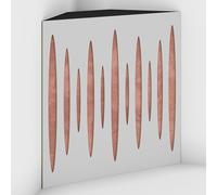 2 Pack - Acoustic Bass Trap "Pulse-F" with Velvet Fabric for mount in corner under the ceiling | Recording Studio Treatments | Size: 50x50x15cm (White-Rose, Pulse-150mm)