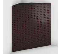2 Pack - Acoustic Bass Trap "Universe-F" with Velvet Fabric for mount in corner under the ceiling | Recording Studio Treatments | Size: 50x50x15cm (Wenge-Burgundy, Universe-150mm)