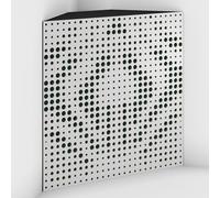 2 Pack - Acoustic Bass Trap "Universe-F" with Velvet Fabric for mount in corner under the ceiling | Recording Studio Treatments | Size: 50x50x15cm (White-Green, Universe-150mm)