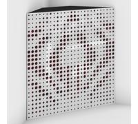 2 Pack - Acoustic Bass Trap "Universe-F" with Velvet Fabric for mount in corner under the ceiling | Recording Studio Treatments | Size: 50x50x10cm (White plastic-Burgundy, Universe-100mm)