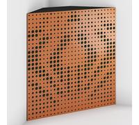 2 Pack - Acoustic Bass Trap "Universe-F" with Velvet Fabric for mount in corner under the ceiling | Recording Studio Treatments | Size: 50x50x15cm (Cherry-Green, Universe-150mm)