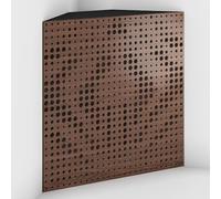 2 Pack - Acoustic Bass Trap "Universe-F" with Velvet Fabric for mount in corner under the ceiling | Recording Studio Treatments | Size: 50x50x10cm (Nut-Brown, Universe-100mm)