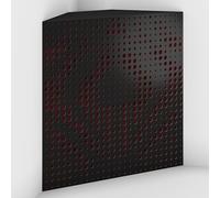 2 Pack - Acoustic Bass Trap "Universe-F" with Velvet Fabric for mount in corner under the ceiling | Recording Studio Treatments | Size: 50x50x10cm (Black-Burgundy, Universe-100mm)