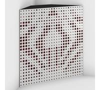 2 Pack - Acoustic Bass Trap "Universe-F" with Velvet Fabric for mount in corner under the ceiling | Recording Studio Treatments | Size: 50x50x15cm (White-Burgundy, Universe-150mm)