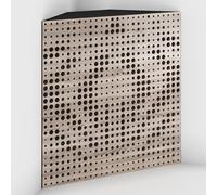 2 Pack - Acoustic Bass Trap "Universe-F" with Velvet Fabric for mount in corner under the ceiling | Recording Studio Treatments | Size: 50x50x15cm (Sonoma-Brown, Universe-150mm)