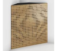 2 Pack - Acoustic Bass Trap "Universe-F" with Velvet Fabric for mount in corner under the ceiling | Recording Studio Treatments | Size: 50x50x15cm (Oak-Beige, Universe-150mm)
