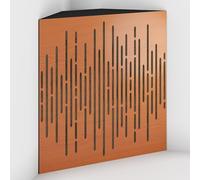 2 Pack - Acoustic Bass Trap "WAVE-F" with Velvet Fabric for mount in corner under the ceiling | Recording Studio Treatments | Size: 50x50x15cm (Cherry-Beige, WAVE-150mm)