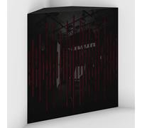 2 Pack - Acoustic Bass Trap "WAVE-F" with Velvet Fabric for mount in corner under the ceiling | Recording Studio Treatments | Size: 50x50x15cm (Black plastic-Burgundy, WAVE-150mm)