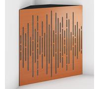 2 Pack - Acoustic Bass Trap "WAVE-F" with Velvet Fabric for mount in corner under the ceiling | Recording Studio Treatments | Size: 50x50x10cm (Cherry-Grey, WAVE-100mm)