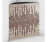 2 Pack - Acoustic Bass Trap "WAVE-F" with Velvet Fabric for mount in corner under the ceiling | Recording Studio Treatments | Size: 50x50x15cm (Sonoma-Burgundy, WAVE-150mm)