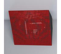 2 Pack - Acoustic Bass Traps "UNIVERSE- Horizont" for Ceiling Corner | Low Range Frequency Sound Absorbing | Corner Block for Home Studio and Theater | [ x2 UNIVERSE-H-100mm, Red gloss plastic ]