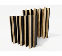 2 Pack - Acoustic Diffuser | 2D Diff | Reflection - Diffusion - Absorption - Soundproofing | Wall Art Panel | Color Plates: (Oak, ARTO (150mm))