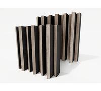 2 Pack - Acoustic Diffuser | 2D Diff | Reflection - Diffusion - Absorption - Soundproofing | Wall Art Panel | Color Plates: (Sonoma, ARTO (150mm))