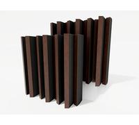 2 Pack - Acoustic Diffuser | 2D Diff | Reflection - Diffusion - Absorption - Soundproofing | Wall Art Panel | Color Plates: (Wenge, ARTO (150mm))