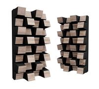 2 Pack - Acoustic Diffuser | 2D Sound Diffusion & Absorption | Size 25x50cm | Wall Art Panel | Noise Control & Echo Reduction Color: [Sirius-HALF | Sonoma]
