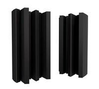 2 Pack - Acoustic Diffuser | 2D Sound Diffusion & Absorption | Size 50x25cm | Wall Art Panel | Noise Control & Echo Reduction Color: [ Black | Arto-HALF]