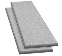 2 Pack Acoustic Panel Grey, Fiberglass Sound Absorbing Panel, 24"X12" Fabric Acoustic Wall Panel, Decorative Sound Proof Panel for Office Studio Home Theatre