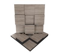 2 PACK - Acoustic Soundproofing Diffusion Panel | Acoustic Treatment for Recording Studio Home Office Podcast Living Room | Absorption - Reflection | Color Plates: (Sonoma, EDISON)