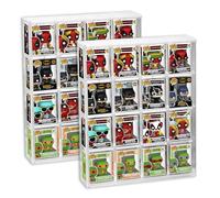 2 Pack Acrylic Display Case for Funko Bitty Pop, 4-Tiered Clear Wall Mounted or Desktop Dustproof Mini Collectible Toys Figures Display Shelf Case