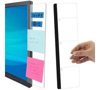 2-Pack Acrylic Monitor Memo Board for Computer, Creative Sticky Note Holder for Desk, Side Panel Message Board for Office, Left & Right Panels