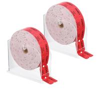 2 Pack Acrylic Raffle Ticket Dispenser 5.6 * 7.6 * 3.1inch Raffle Ticket Holder for Single-roll Double-roll Tickets Sweepstakes Carnival Party Trade Shows Ticket Roll (not Include Raffle Ticket)