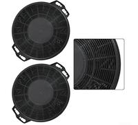 2-Pack Activated Carbon Filter for Kitchen Range Hood, 200 x 15 mm Charcoal Absorber Replacement, Black Air Purifying Filter for Grease & S