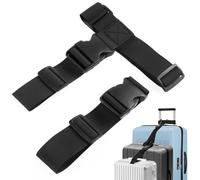 2 Pack Add a Bag Luggage Strap, T-Type Normal Adjustable Suitcase Connector Belt Strap, 1.5"W Heavy Duty Travel Straps Attachment for Connecting Baggage Together