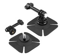 2 Pack Adhesive Helmet Camera Mount for GoPro Hero 13/Max, Insta360 X5/X4/X3/X2 & DJI Osmo Action, Flexible Sticky Base for Motorcycle, Snowboard & Sports Cameras