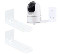 2 Pack Adhesive Metal Wall Mount Compatible with Eufy Security Indoor Cam E220/P24,Eufy Solocam S220/C210,2C/2C Pro,Corner Wall Mount Bracket for Security Camera,Two Ways Install(No Drill or Screw)