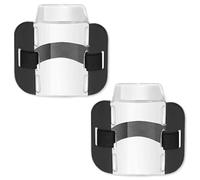 2-Pack Adjustable Badge Holder Armbands, High Visibility ID Card & Badge Holder for Medical, Security, Warehouse, Factory Staff & Doormen