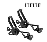 2 Pack Adjustable Black Toggle Clamp Latch(4002) Heavy Duty 550 lbs Capacity Toggle Latch & Quick Release Metal Pull Latches, Easy to Install for Lid Box Case Door Smoker(come with 10pcs 0.78" Screws)