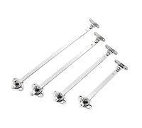 2-Pack Adjustable Cabinet Door Hins 10-Inch Drop-Down Lid Support for Fur Sliding Rail Wardrobe Closet Heavy-Du Hardware Easy Installat