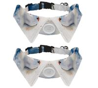 2 Pack Adjustable Dog Bow Tie Collars, Beautiful Cat Watercolor Detachable Puppy Dog Collar Neckwear for Cat Small Pets