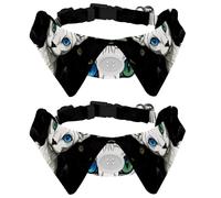 2 Pack Adjustable Dog Bow Tie Collars, Cats with Blue and Green Eyes Detachable Puppy Dog Collar Neckwear for Cat Small Pets
