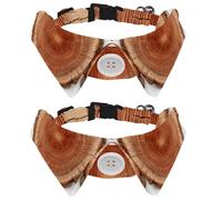 2 Pack Adjustable Dog Bow Tie Collars, Growth Rings on White Background Detachable Puppy Dog Collar Neckwear for Cat Small Pets