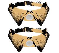 2 Pack Adjustable Dog Bow Tie Collars, Silhouette of Deer Standing in Forrest Detachable Puppy Dog Collar Neckwear for Cat Small Pets