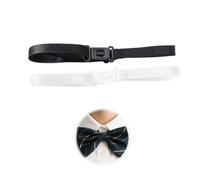 2 Pack Adjustable Elastic Crop Tuck Bands for Women Men Multi-Purpose Clothing Belt for Shirts Sweaters Tops Invisible Transform Tool Change the Style of Your Tops (Black and White)