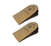 2 Pack Adjustable Heel Lifts Size M, 3-Layer EVA Height Insoles Brown | 2 pack of 3-layer adjustable EVA heel lifts with non-slip base, size M fits UK women's 4-8 and men's 5-7, trimmable