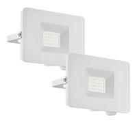 2 Pack Adjustable Ip65 Outdoor Led Flood Lights - 20W White Porch Lamps