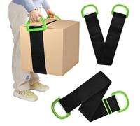 2 Pack Adjustable Lifting Moving Straps,Heavy Lifting Straps with Handle 600lbs(300kg) Max,Single Or Multi-Person Moving Lifting Straps,Carring Straps For Movers,Furniture, Construction Materials