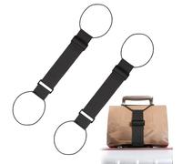 2-Pack Adjustable Luggage Straps,Elastic Suitcase Fastening Belts for Secure Travel, Fits Most Bags & Suitcases, Versatile Black Travel Accessories (Set of 2)