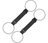 2 Pack Adjustable Luggage Straps for Suitcases, 26-42cm Elastic Travel Straps, Black Polyester Fastening Belt for Attaching Bags, Secure & Stretchable Suitcase Stabilizer (3.8cm Wide)