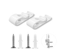 2-Pack Adjustable Shade Fasteners - Universal Safety Lock Mechanism for Vertical Roman-Style Blinds with Installation Hardware (Screws & Support Pillars)