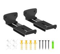 2-Pack Adjustable Soundbar Wall Mounts, Fit for Samsung, Bose, Vizio, LG Depth of 3.5"-6.3" Soundbars, Heavy-Duty Steel Holds up to 38 Lbs, With Anti-Slip Guardrail, Hardware Included Easy to Install