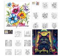 2-Pack Adult Coloring Book with Mandalas, Animals, and Flower Patterns for Relaxation, Stress Relief, and as Thoughtful Gifts Premium Paper
