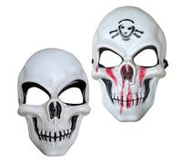 2 Pack Adults White Skeleton Mask Scary Skull Face Mask Creepy Face Cover Horror Cosplay Halloween Scary Horror Fancy Dress Party Costume Face Mask