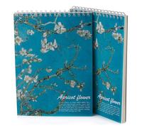 2 Pack Aesthetic Spiral Cute Sketch Book,98lb/160gsm Acid Free Thick Paper Van Gogh A4 Blank Mixed Media Journal Art Sketchbook Artist Drawing Book Paper Painting Sketching Pad