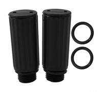 2 Pack Air Compressor Breather Vent Cap, 15.5mm M15x1.5 Thread | Oil Fill with Gasket, Engineering Plastic Breathing Valve Hat for Air Pump Tank Accessories, Black